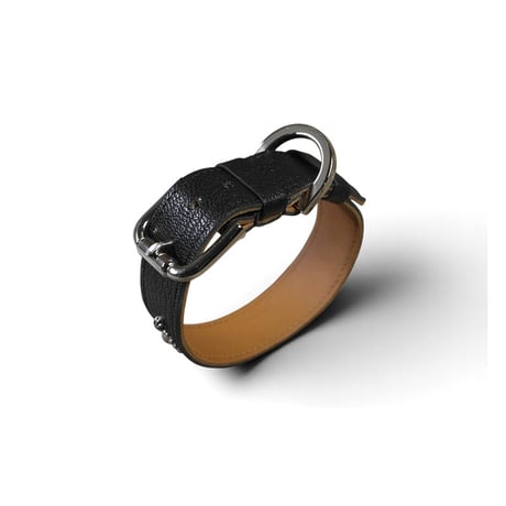 Goatskin & Calfskin Collar / Nocturne Trim Studs Design