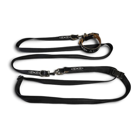 Goatskin & Sheet Woven Nylon Shoulder handle / Nocturne Trim Studs Design