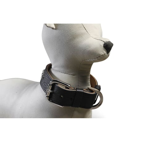 Goatskin & Calfskin Collar / Nocturne Trim Studs Design