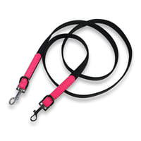 Dog & Owner Matching 15mm Plane Goatskin & Sheet Woven Nylon Leash
