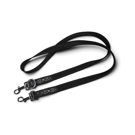 Goatskin & Sheet Woven Nylon Leash / Nocturne Trim Studs Design