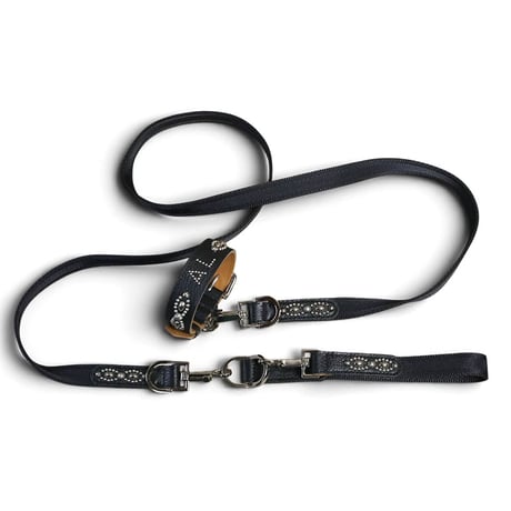 Goatskin & Sheet Woven Nylon Handle / Nocturne Trim Studs Design