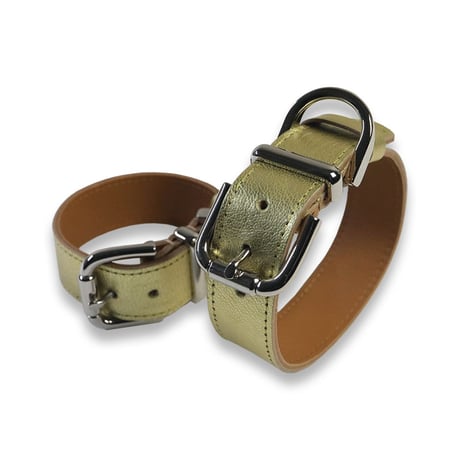 Dog & Owner Matching 25mm Plane Goatskin Collar & Bracelet