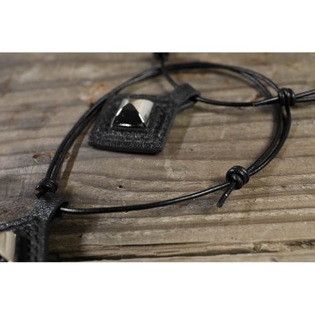 Dog & Owner Matching Pyramid Design Goatskin Choker