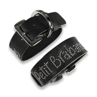 30mm Original Studs Playful Font Leather Collar