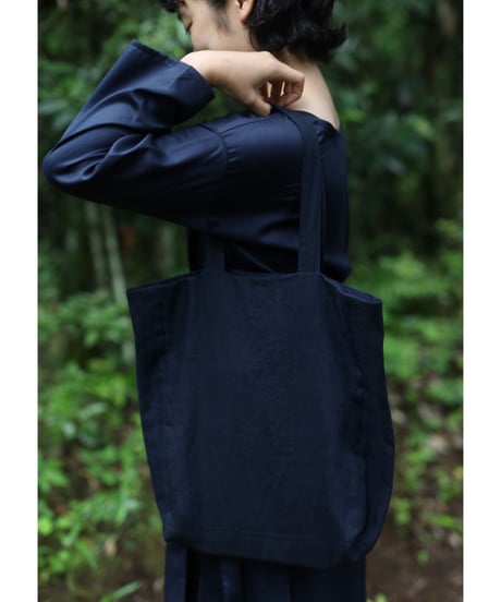 ベルギーリネン bag・紺