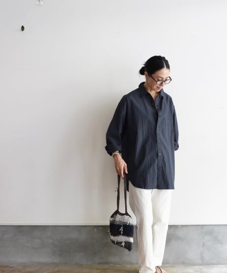 Nikki ESSENTIAL  PICES/Cotton Silk Check Standard Shirt