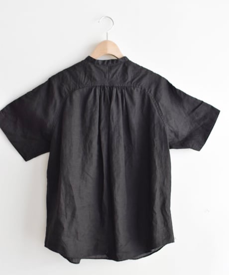 R&D.M.CO/LINEN GARMENT DYE RAGLAN HALF SLEEVE SHIRT
