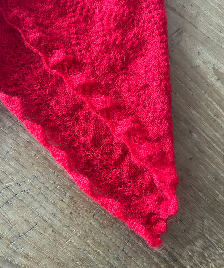 Nikki ESSENTIAL PIECES/KID MOHAIR LACE STITCHED SCARF