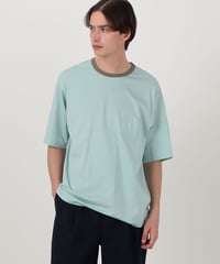 【TOMORROWLAND MEN】コットンシルク高密度天竺 リンガーTシャツ