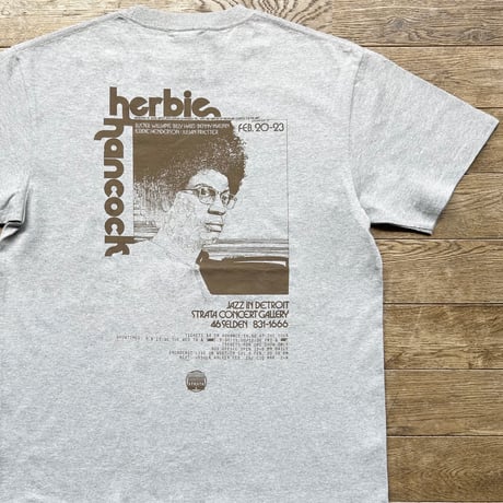 Strata Records×Jazzy Sport/Herbie Hancock T-Shirts/Grey