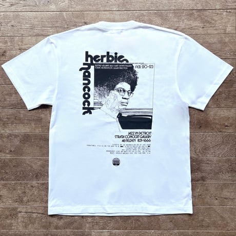 Strata Records×Jazzy Sport/Herbie Hancock T-Shirts/WHITE