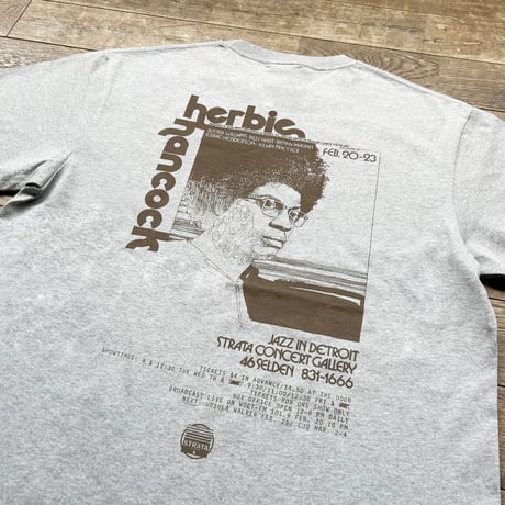 Strata Records×Jazzy Sport/Herbie Hancock T-Shirts/Grey