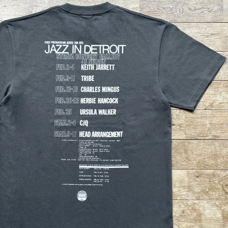 Strata Records×Jazzy Sport "Jazz In Detroit"T-Shirts/Vintage Black
