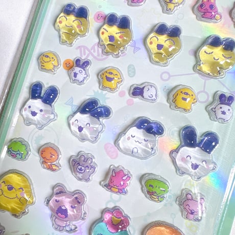 【POP POP POPCORN STICKER】 《たまごっちパラダイス/Dot Pink Land》ステッカーシール
