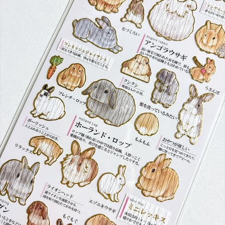 【大人の図鑑シール】《ウサギ》 シール ステッカー