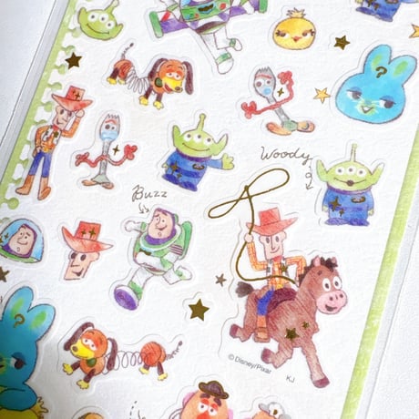 【フラッフィースケッチステッカーズ】 《Disney（ディズニー)/トイストーリー 4》  ステッカーシール