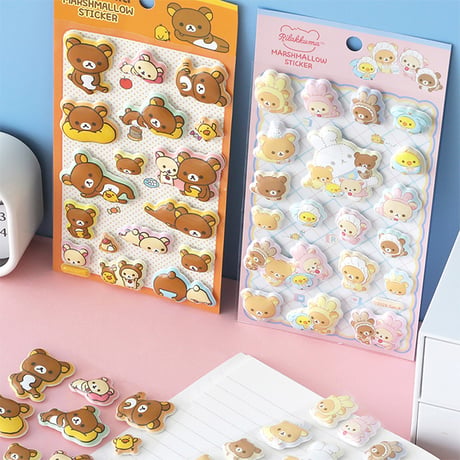 【韓国シール】MARSHMALLOW STICKER《リラックマ》クッションシール