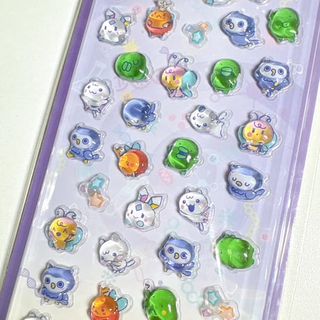 【POP POP POPCORN STICKER】 《たまごっちパラダイス/Purple Sky》ステッカーシール