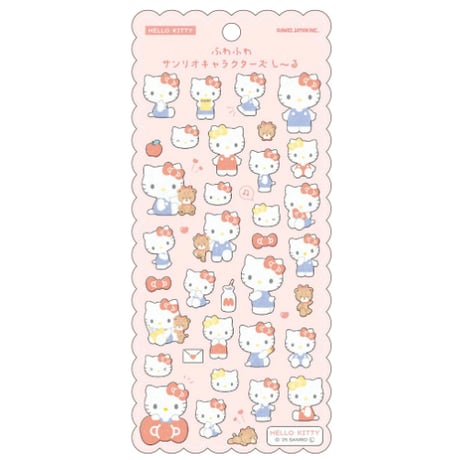 【ふわふわサンリオキャラクターズシール】 ハローキティ ステッカーシール