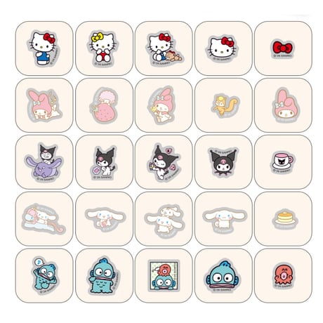 【韓国限定】 サンリオ アクリルステッカーケースセット