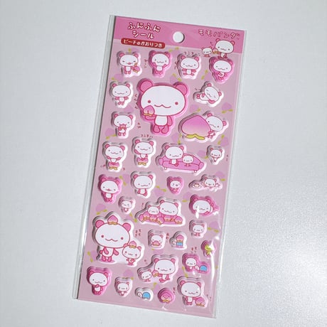 【ふにふにシール】  《モモパンダ 》 ピーチのかおりつき クッションシール