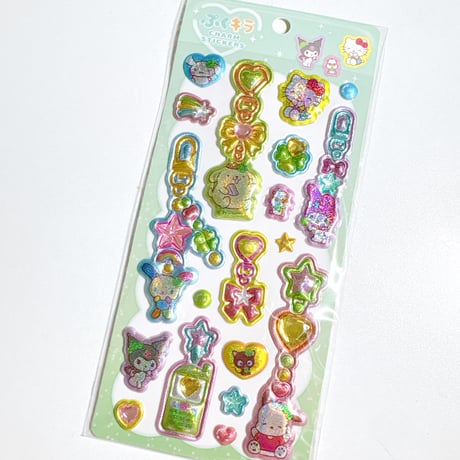 【ぷくキラチャームステッカー】  《サンリオキャラクターズ》 シール ステッカー