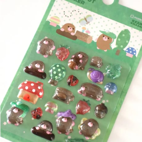 【3D DOTDOT STICKER】《韓国作家KEZIM VILLAGE/DUDU's FARM》 シール ステッカー