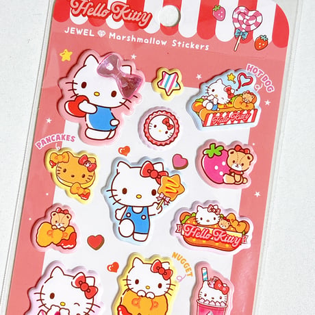 《ジュエルマシュマロステッカーズ》サンリオキャラクターハローキティ クッションシール