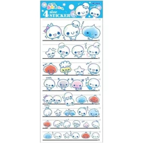 【4サイズステッカー】  《あわわちゃん 》 シール ステッカー