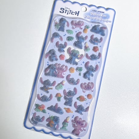 【フロッキードロップステッカー】  《ディズニー/スティッチ》 シール ステッカー