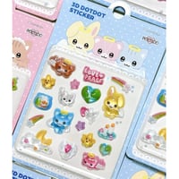 【3D DOTDOT STICKER】《韓国作家POETIC/Blue》 シール ステッカー