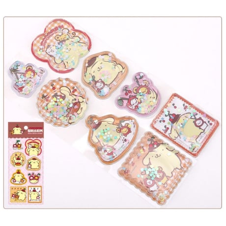 【ウォーターステッカー】韓国限定！ポムポムプリン シール ステッカー