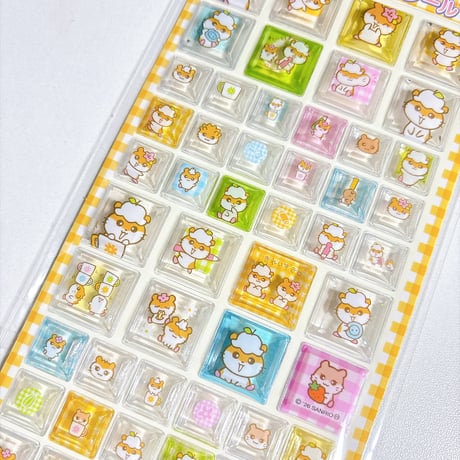 【きらりんキューブシール】 《サンリオキャラクターズ/コロコロクリリン(オレンジ)》 ステッカーシール