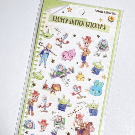 【フラッフィースケッチステッカーズ】 《Disney（ディズニー)/トイストーリー 4》  ステッカーシール