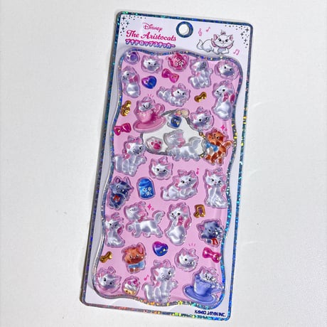 【プチドロップステッカー】《ディズニー/おしゃれキャット》ステッカーシール