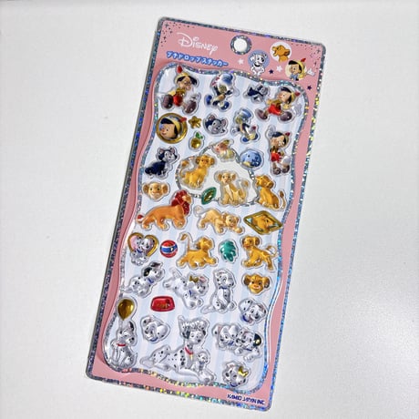 【プチドロップステッカー】《ディズニー/ピノキオ ライオンキング 101匹わんちゃん》ステッカーシール