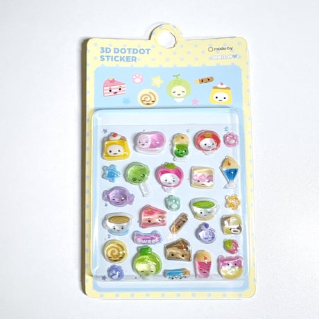 【3D DOTDOT STICKER】《韓国作家MOIITTOI/Yellow》 シール ステッカー
