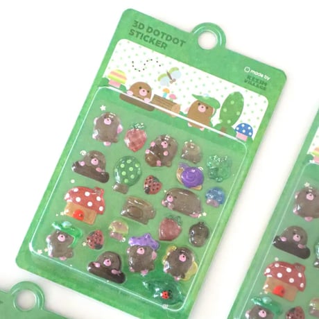 【3D DOTDOT STICKER】《韓国作家KEZIM VILLAGE/DUDU's FARM》 シール ステッカー