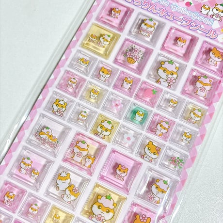 【きらりんキューブシール】 《サンリオキャラクターズ/コロコロクリリン(イチゴ)》 ステッカーシール