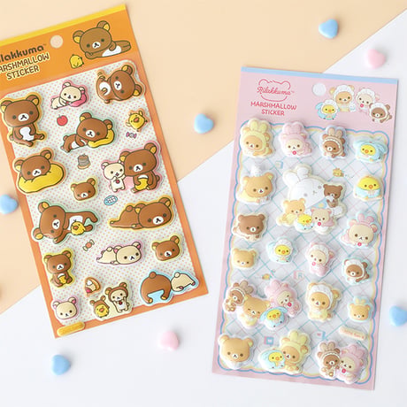 【韓国シール】MARSHMALLOW STICKER《リラックマ》クッションシール