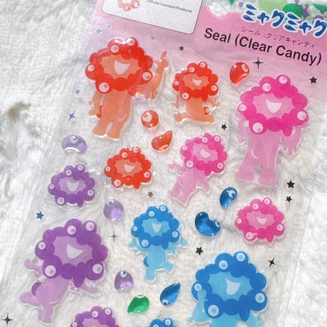 【クリアキャンディシール】 《ミャクミャク 推しカラー》 シール ステッカー