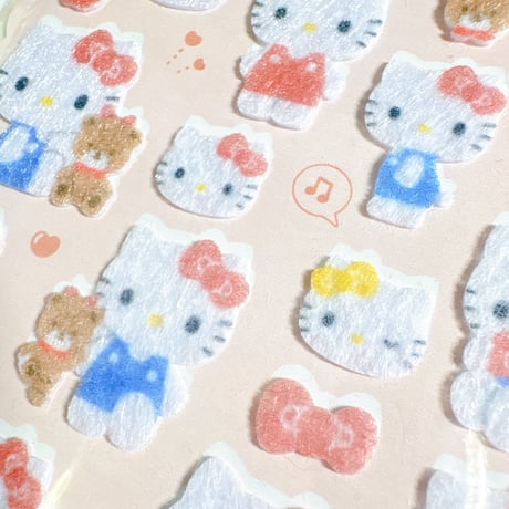 【ふわふわサンリオキャラクターズシール】 ハローキティ ステッカーシール