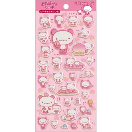 【ふにふにシール】  《モモパンダ 》 ピーチのかおりつき クッションシール