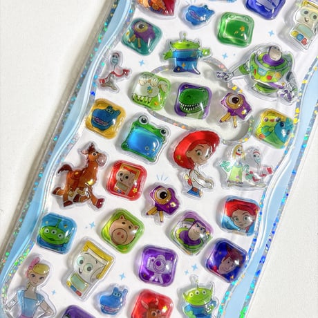 【プチドロップステッカー】《ディズニー/トイストーリー5 カラフルアイコン》ステッカーシール