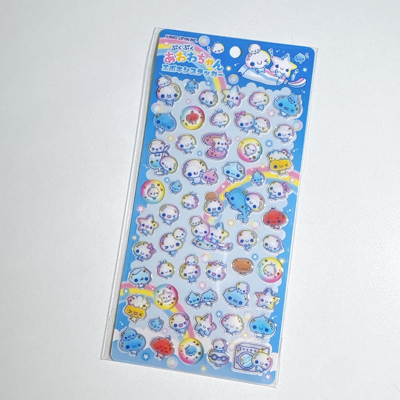 エポキシステッカー】 ぷくぷくあわわちゃん シール ステッカー