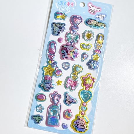 【ぷくキラチャームステッカー】  《シナモロール》 シール ステッカー