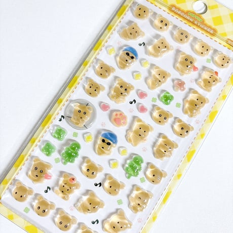 【POP OP POPCORN STICKER】 《カムジャ/カムジャって呼んでね(イエロー)》ステッカーシール
