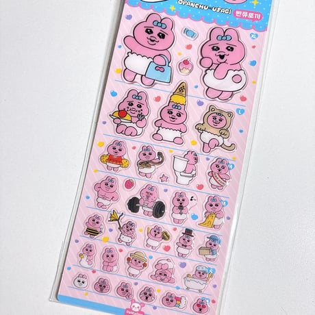 【5sizeステッカー】 韓国限定シール《おぱんちゅうさぎ》シール ステッカー