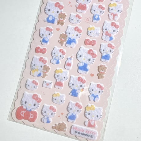 【ふわふわサンリオキャラクターズシール】 ハローキティ ステッカーシール